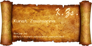 Kunst Zsuzsanna névjegykártya