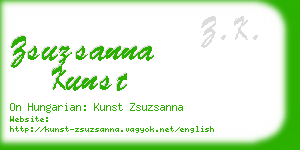 zsuzsanna kunst business card